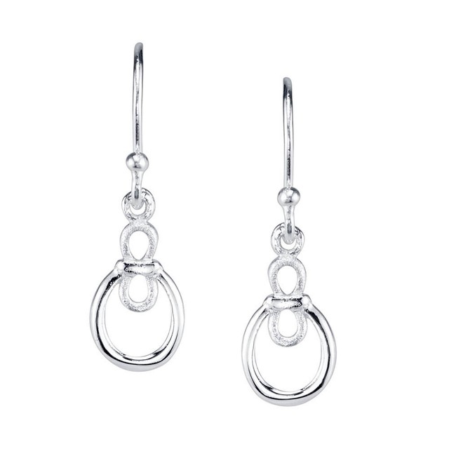 Sterling Silver Everyday Dangle Drop Earrings Loops With Fish Hook Sterling Silver Everyday Dangle Drop Earrings Loops With Fish Hook Backs Office