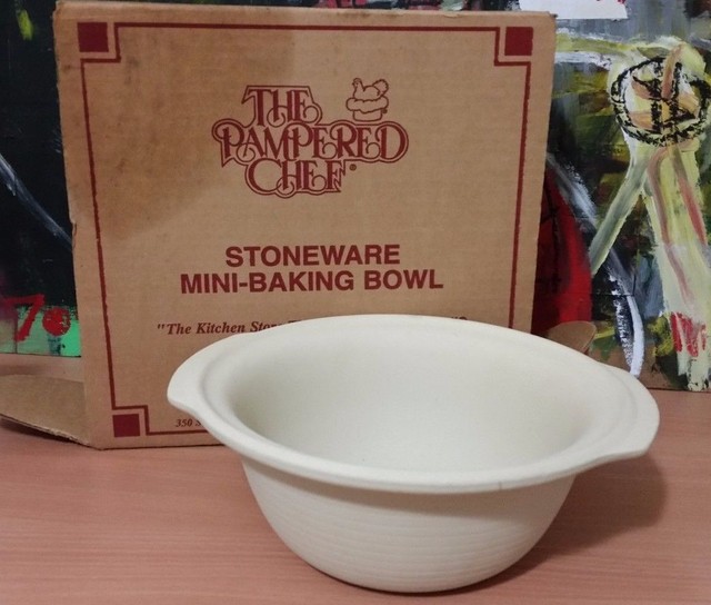 Pampered Chef Stoneware Mini Baking Bowl #1475 | eBay Pampered Chef Stoneware Mini Baking Bowl #1475 | eBay