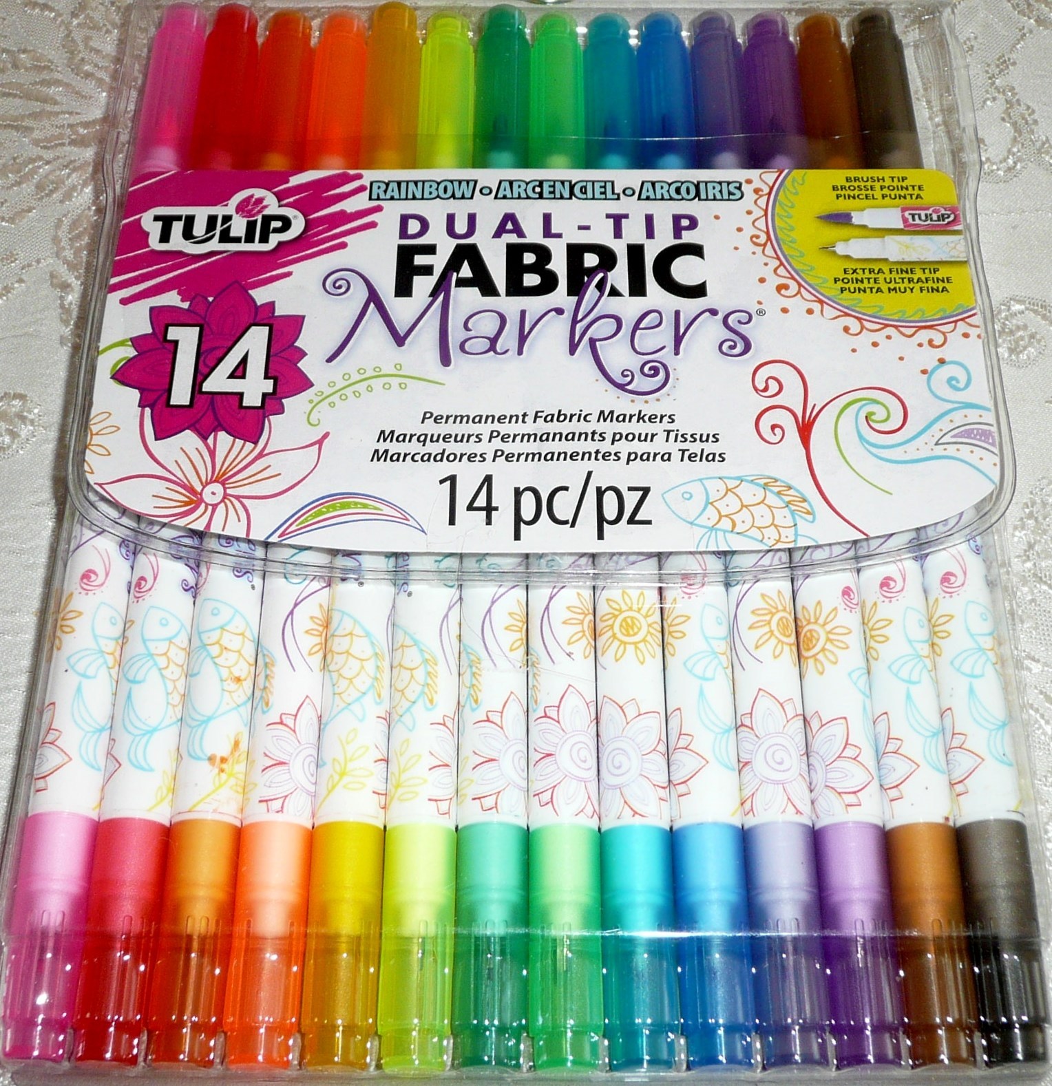 Tulip Dual-tip Fabric Marker Set 14pc Assorted Colors 017754319609 ... Tulip Dual-tip Fabric Marker Set 14pc Assorted Colors 017754319609 ...