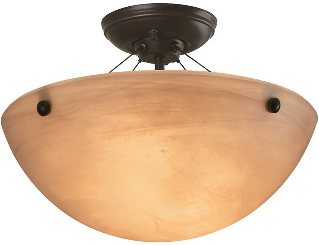 Portfolio 14 12 In W Dark Oil Rubbed Bronze Alabaster Glass Semi Portfolio 14 12 In Tea Stained Glass Semi Flush Mount Light Oil Rubbed