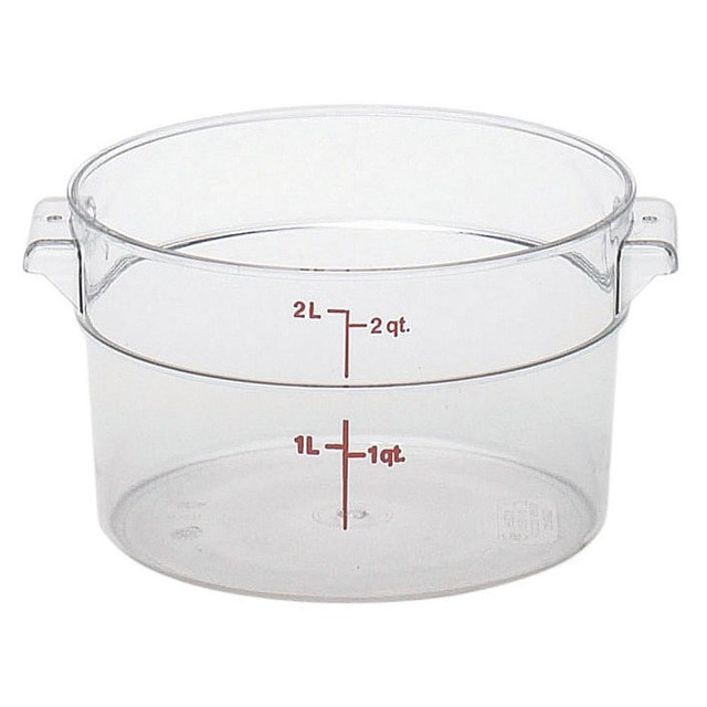 Cambro Rfscw2135 Camwear Round Storage Container 2 Qt Cambro Rfscw2135 Camwear Clear Round 2 Qt Container