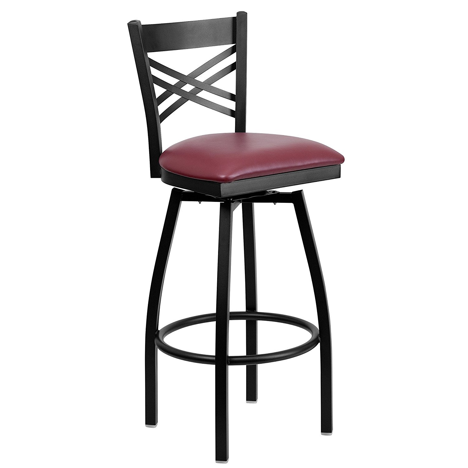 Flash Furniture Hercules 32 Swivel Metal Bar Stool Burgundy And Picture 1 Of 4