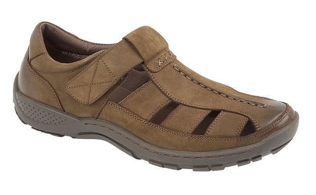 Uomini Roamers Punta Chiusa Marrone CEROSO Nubuck tomaia in Pelle Sandali Tempo Libero Casuals Uomini Roamers Punta Chiusa Marrone CEROSO Nubuck tomaia in Pelle Sandali Tempo Libero Casuals