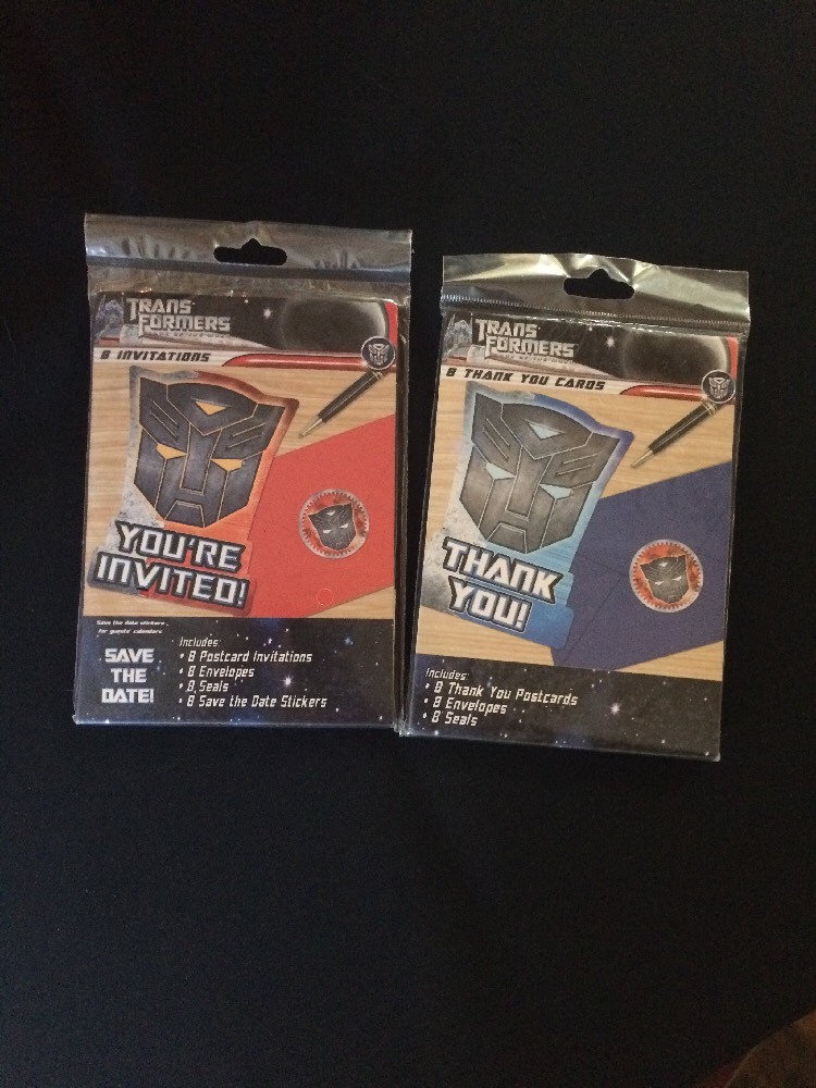 transformers birthday party invitation kit dark of the moon 8ct ebay
