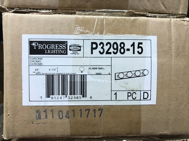 Progress Lighting Broadway Vanity Light In Chrome P3298 15 Progress Lighting P3298 15 Broadway 4 Light Bath Vanity New In Box Free