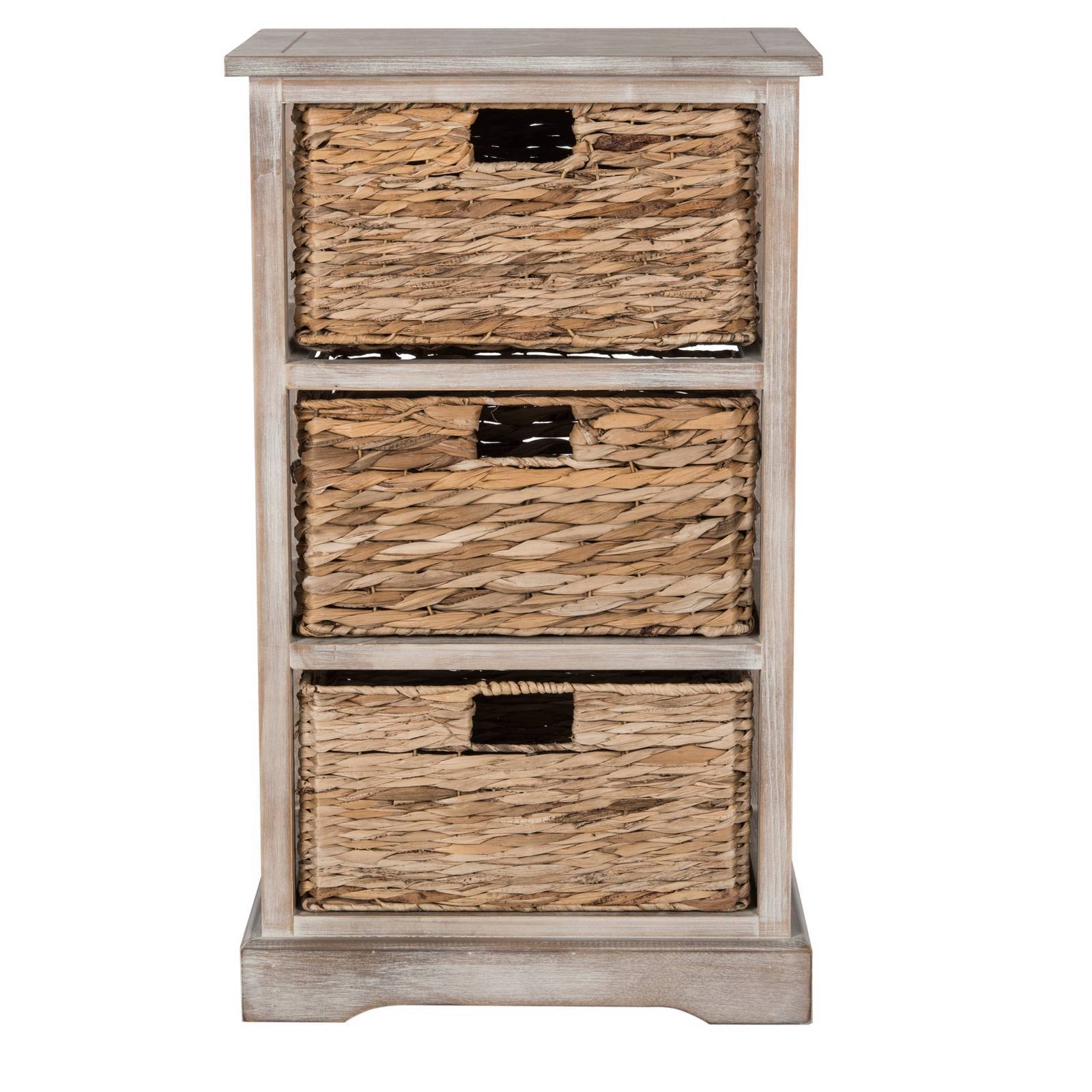 Safavieh Amh5738e Halle 3 Wicker Basket Storage Side Table Winter Picture 1 Of 4