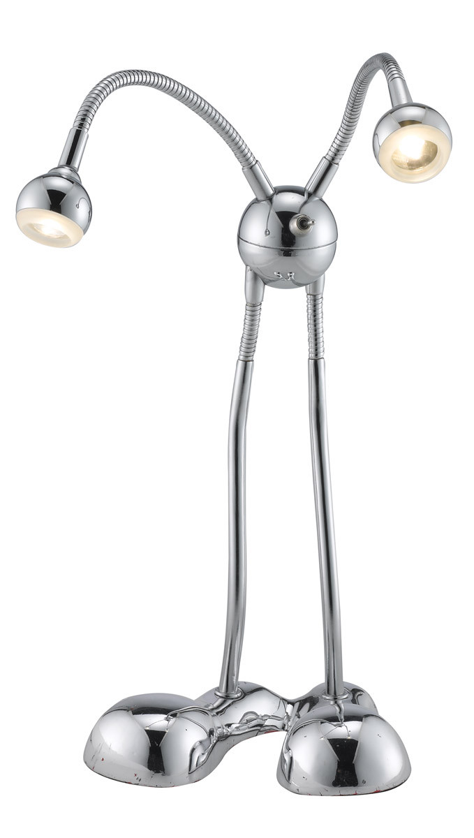 Adesso 3275 22 Alien 19 Inch 3 Watt Chrome Desk Lamp Portable Light Picture 1 Of