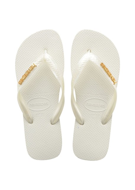 A buon mercatoHAVAIANAS Logo metallizzato BIANCO/oro infradito sulla vendita A buon mercatoHAVAIANAS Logo metallizzato BIANCO/oro infradito sulla vendita