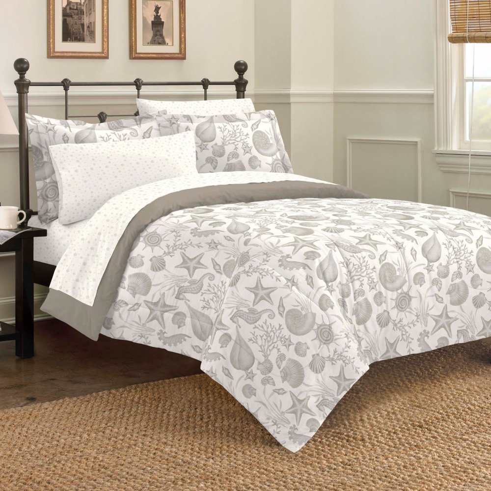 Deep Sea Ocean Fish Blue Seashell S Beach House Bedding Picture 1 Of 3
