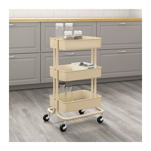 Ikea Raskog Home Kitchen Bedroom Storage Steel Utility Cart Beige Ikea Raskog Home Kitchen Bedroom Storage Steel Utility Cart Beige Ebay