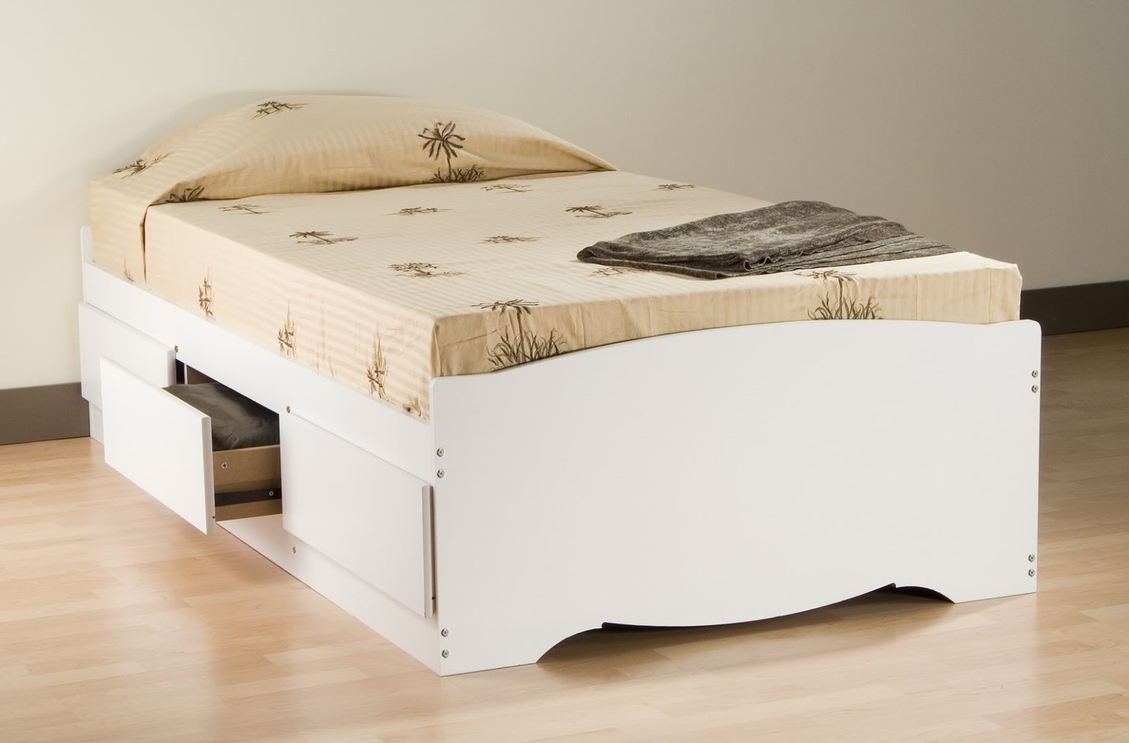 Prepac 41 Twin Mates Platform Storage Bed With 3 Drawers White Picture 1 Of 5