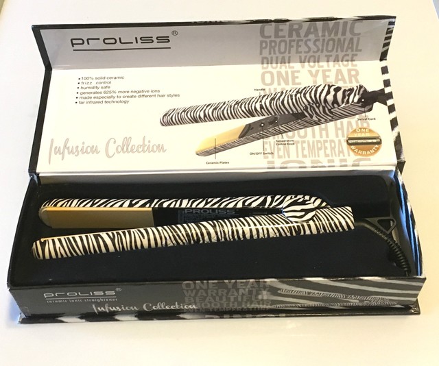 Proliss Ionic Ceramic Hair Straightener White Zebra Ebay Proliss Ionic Professional Hair Straightener 1 4 Solid Ceramic Plate Zebra
