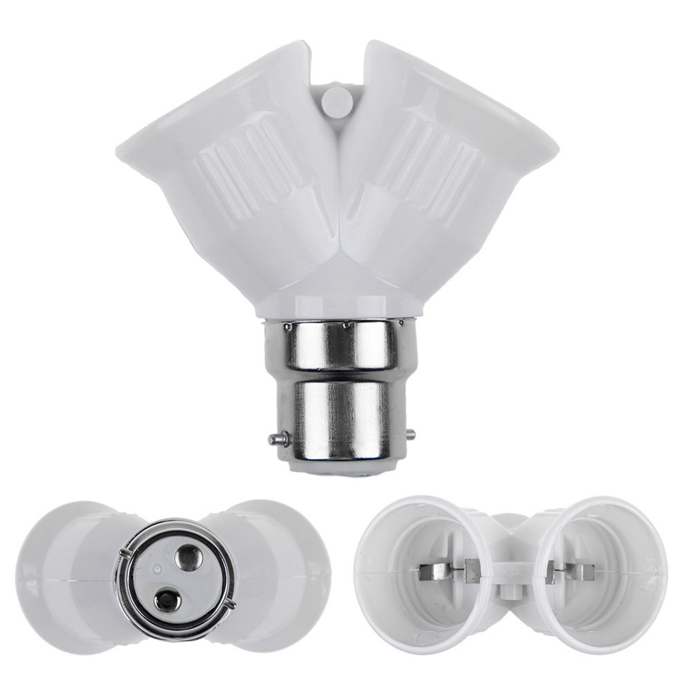 Bayonet Light Bulb Socket Converter Splitter Adapter Sock B22 Picture 1 Of 8