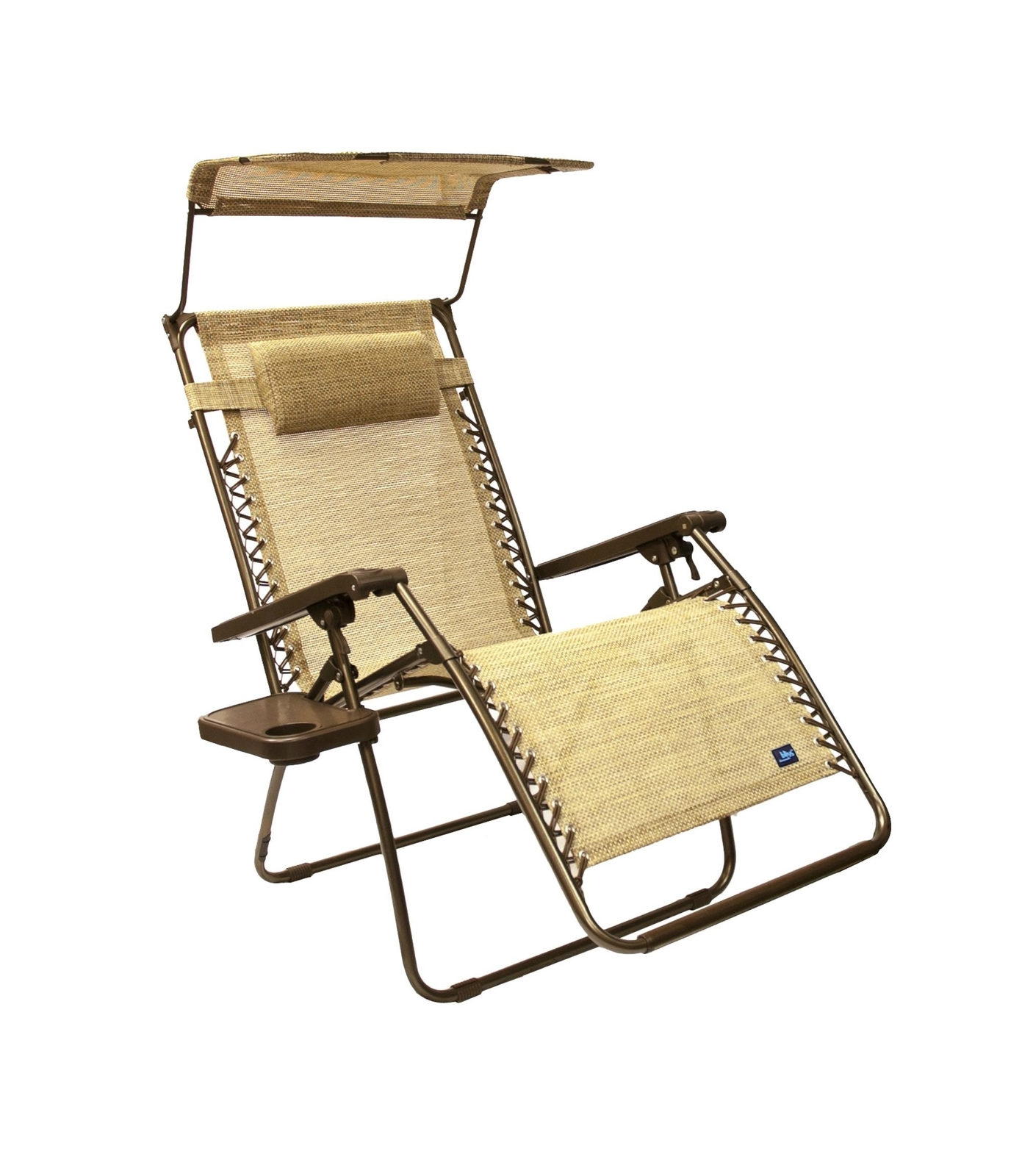 Bliss Hammocks Wide Gravity Recliner With Canopy Shade Sand 360 Max Picture 1 Of