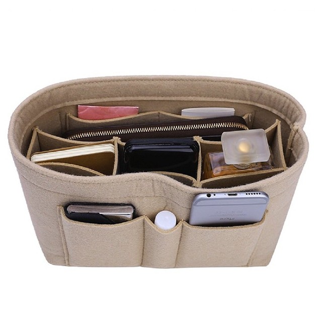 Large Felt Purse Handbag Insert Organizer Shaper Fits Lv Neverfull Large Felt Purse Handbag Insert Organizer Shaper Fits Lv Neverfull Gm Beige Ebay