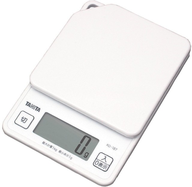 An Tanita Digital Kitchen Scales Kd187 White Lcd 1kgs Tanita Digital Cooking Scale 1kg White Kd187 Wh From An