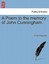 A Poem to the Memory of John Cunningham. by Fergusson, Robert -Paperback