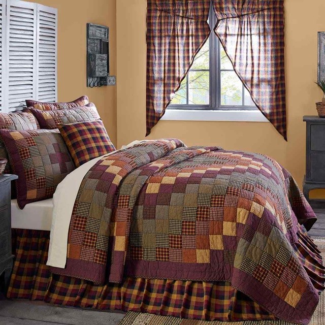 6pc Heritage Farms Country Primitive Quilt Shams Pillows Bed Set Vhc Heritage Farms Quilt