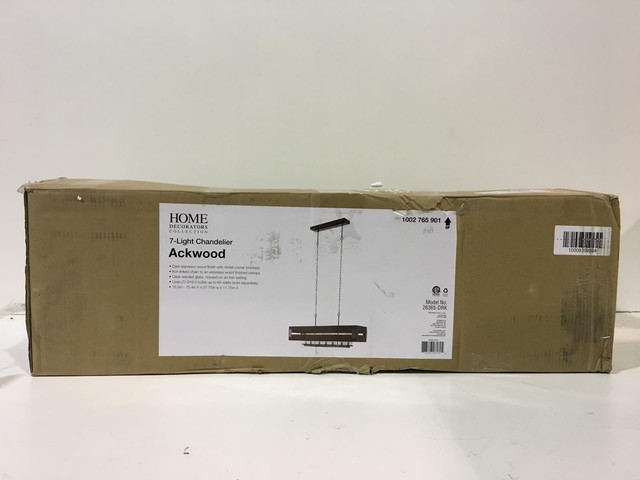 Home Decorators Collection Ackwood 7 Light Dark Wood Rectangular Home Decorators Collection Ackwood 7 Light Dark Wood Rectangular Chandelier