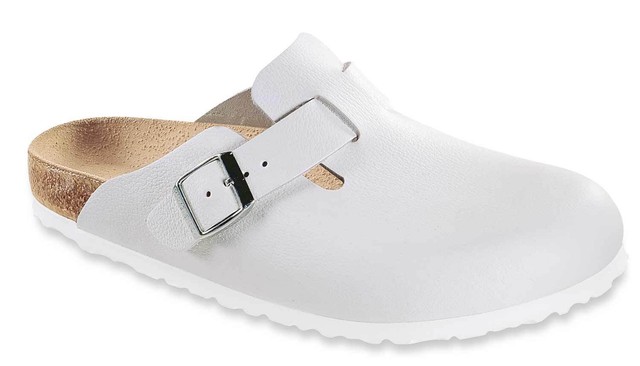 Birkenstock Boston PANTOFOLE CIABATTE NORMALE LARGO PELLE 060131 Bianco NUOVO Birkenstock Boston PANTOFOLE CIABATTE NORMALE LARGO PELLE 060131 Bianco NUOVO