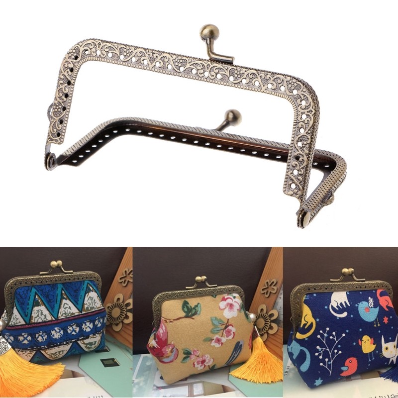 1pc Diy Purse Handbag Coins Bags Metal Kiss Clasp Lock Frame Picture 1 Of 8
