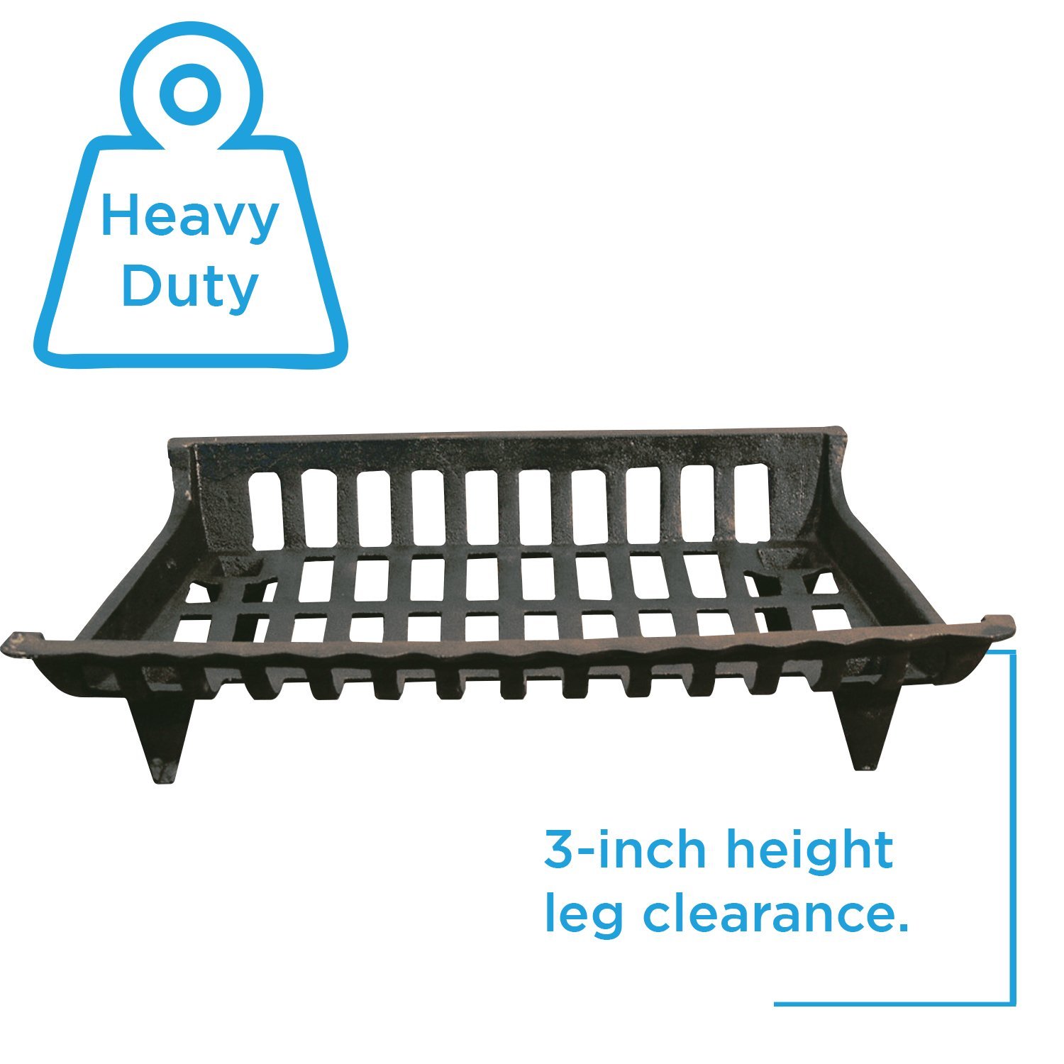 Panacea 15424 Cast Iron Fire Grate Black 24 Inch Brand New T