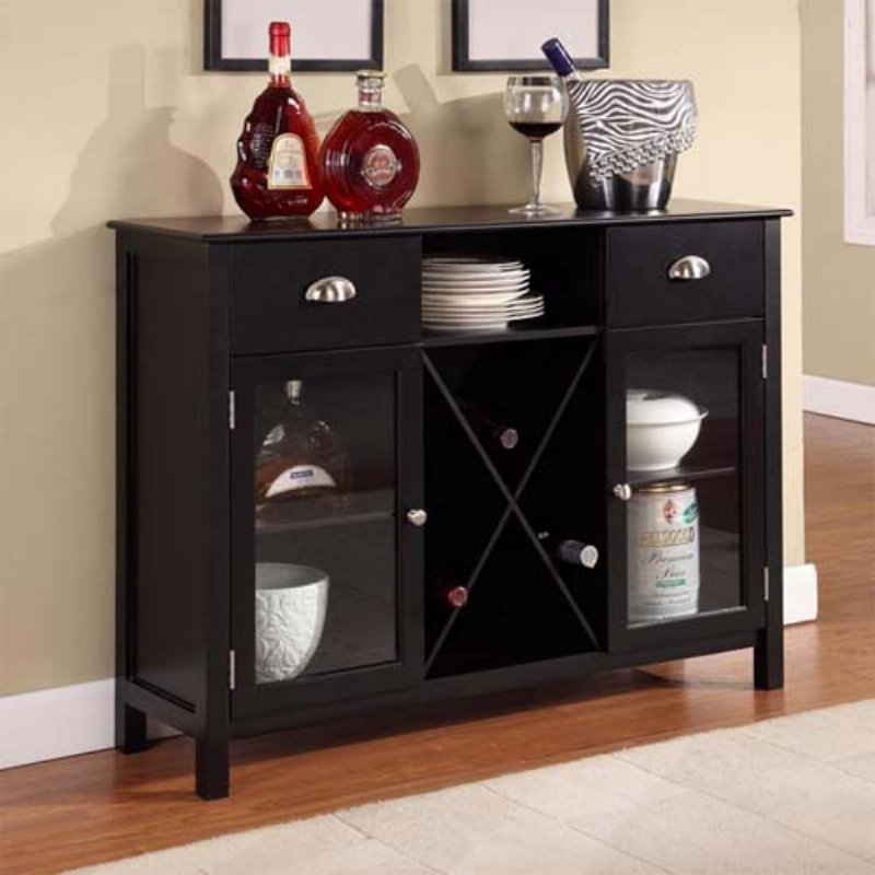Buffet Server Wine Rack Bar Table Cabinet Dining Room Sideboard Picture 1 Of 2