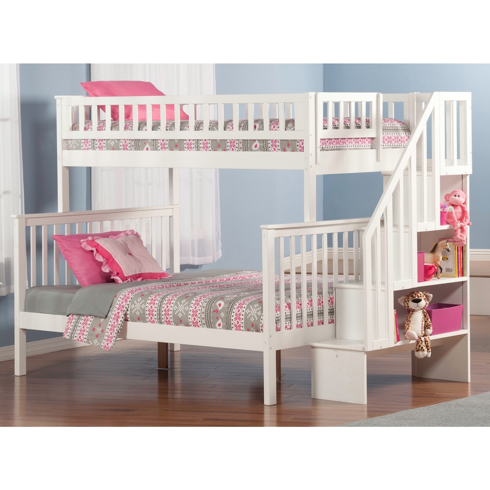 Atlantic Furniture Woodland Staircase Bunk Bed Twin Over Full In Atlantic Furniture Woodland Staircase Bunk Bed Twin Over Full In White Ab56702