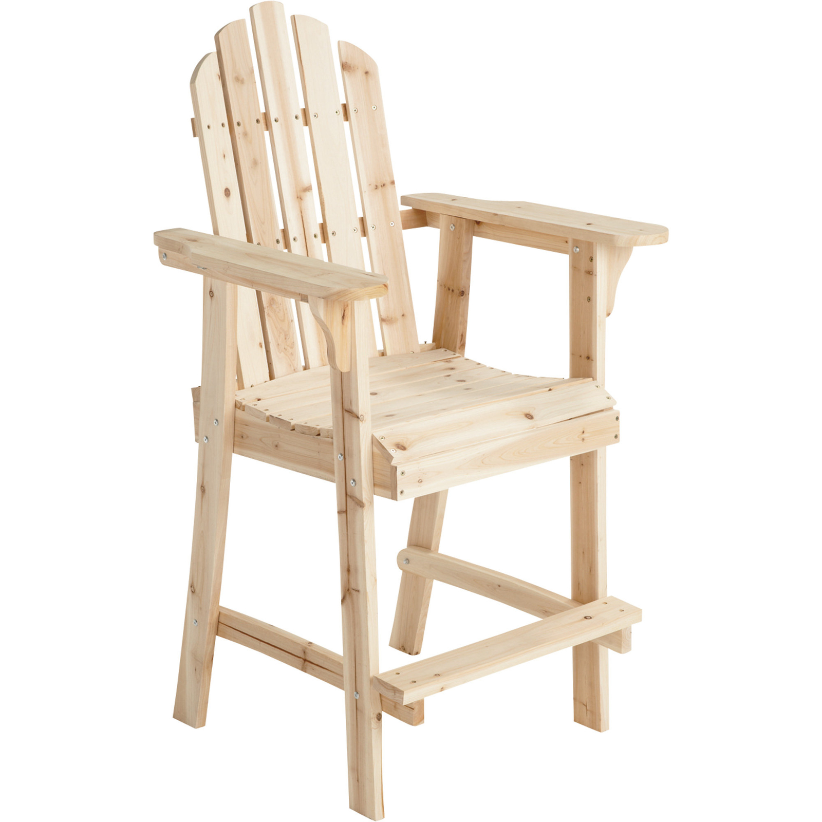 Tall Unfinished Fir Wood Adirondack Chair Picture 1 Of 4