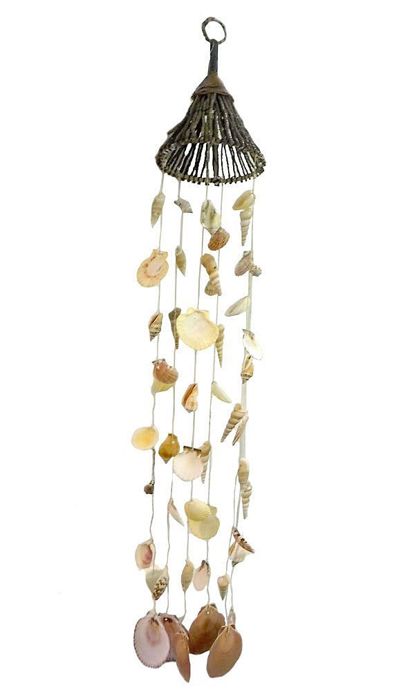 Seashell Wind Chime Natural 34 Mobile Display Nautical Beach Themed Picture 1 Of 2