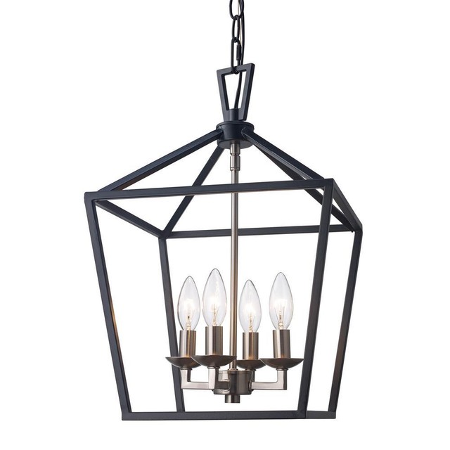 Bel Air Lighting Lacey 4 Light Black Brushed Nickel Pendant 10264 Bel Air Lighting Lacey 4 Light Black Brushed Nickel Pendant 10264 Bk Bn