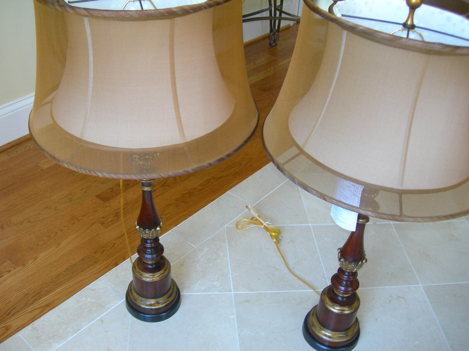 Theodore Alexander Pair Gany Finished Candlestick Table Lamps Picture 1 Of 12