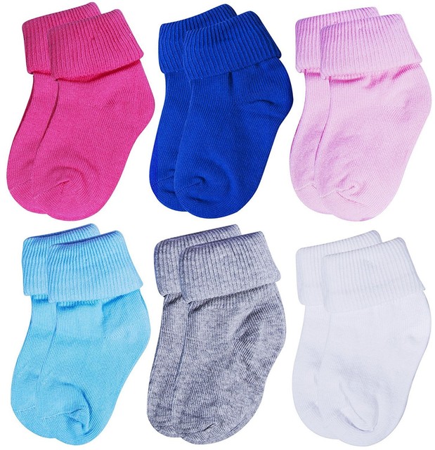 Amandir 6 Pairs Muti Infant Socks Non Skid Baby Socks With Grips