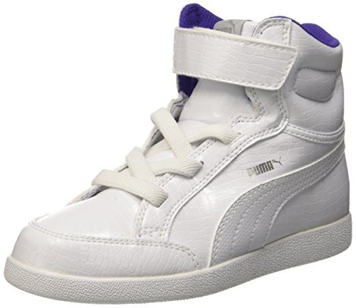 Puma Ikaz Mid Serpent V Ps Sneaker Children and Teenagers Gymnastics Bianco/ Puma Ikaz Mid Serpent V Ps Sneaker Children and Teenagers Gymnastics Bianco/