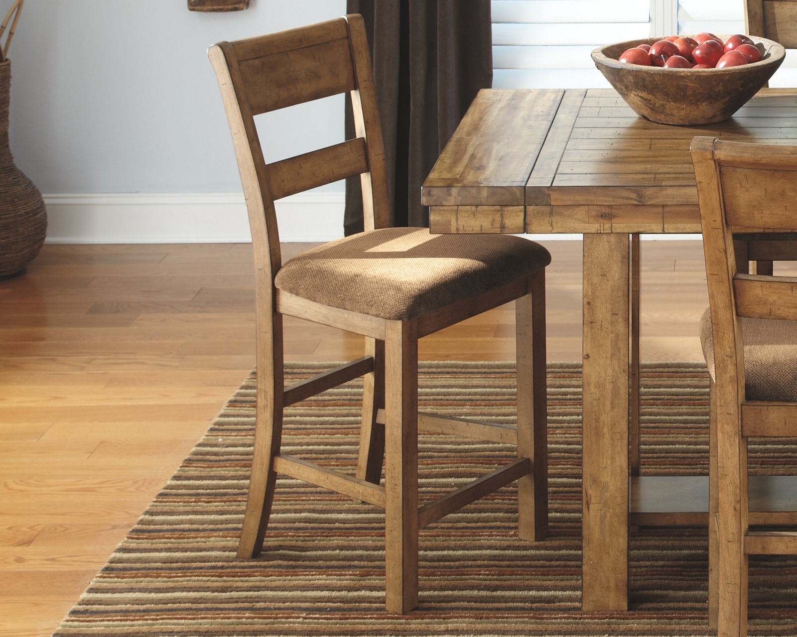 Signature Design By Ashley Furniture Krinden 44 Upholstered Bar Stool In Light Brown 2