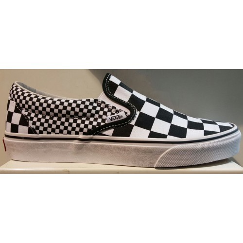Vans Classic Slipon Mix Checker Unisex Black White Scarpe 9 UK Vans Classic Slipon Mix Checker Unisex Black White Scarpe 9 UK