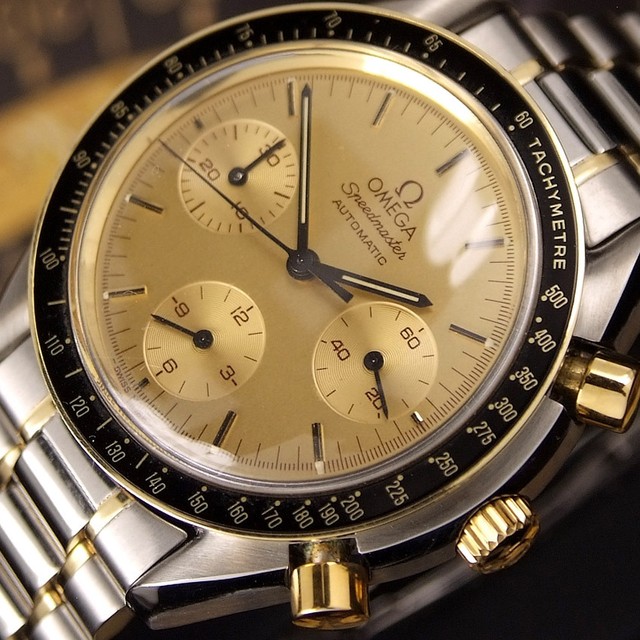 omega speedmaster reduced 18k gold