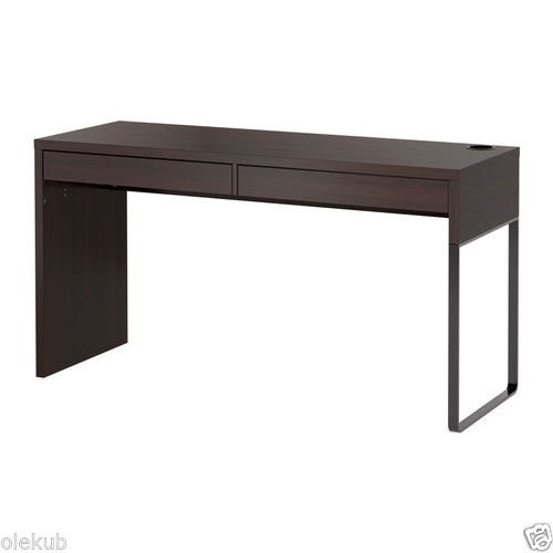 Ikea Micke Computer Desk Workstation Black Brown 1 Ebay