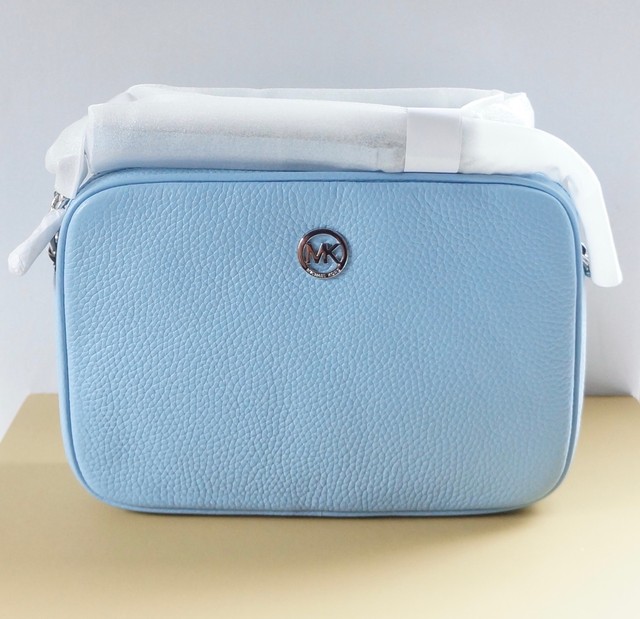 Michael Kors Fulton Ew Leather Crossbody Lt Sky Bag Ebay