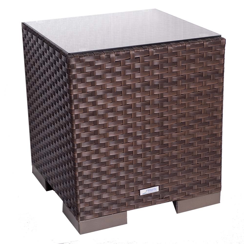 International Home Miami Atlantic Bellagio Wicker Side Table Picture 1 Of 3