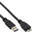 InLine USB 3.0 Kabel A an Micro B SuperSpeed bis zu 5GBit/s schwarz 1m