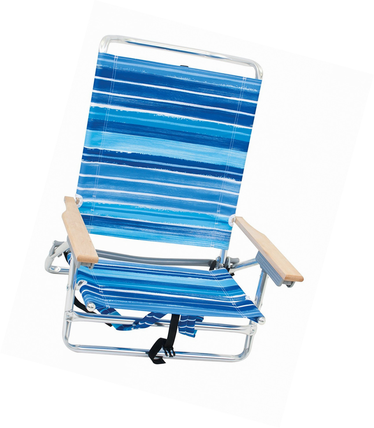 Rio Brands 5 Position Classic Lay Flat Beach Chair With Backpack Rio Brands 5 Position Classic Lay Flat Beach Chair With Backpack Straps