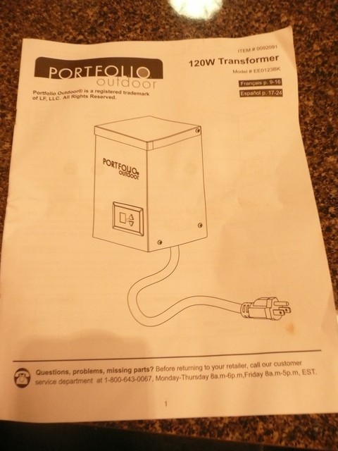 Portfolio 120w Outdoor Landscape Lighting 12 Volt Low Voltage Power New Portfolio 120w Outdoor Landscape Lighting 12 Volt Ac Power Transformer Ee012