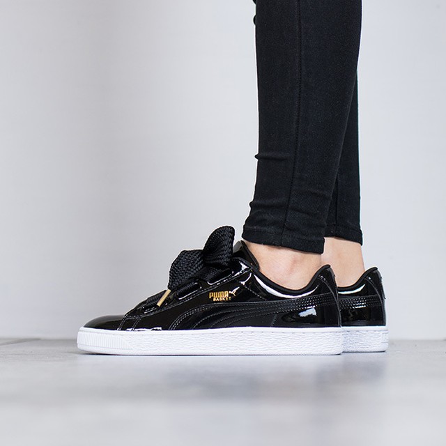 PUMA BASKET HEART PATENT 363073 01 BLACK PUMA BASKET HEART PATENT 363073 01 BLACK