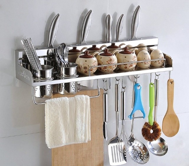 Kitchen Utensils Holder Organizer Multipurpose Wall Mounted Rack Kitchen Utensils Holder Organizer Multipurpose Wall Mounted Rack Hanger 10 Hooks