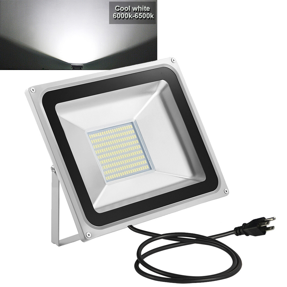8 Pcs 100w Cool White Led Flood Light Outdoor Garden Fence Lamp Us Picture 1 Of 6