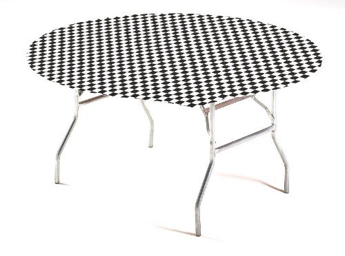Creative Converting Round Stay Put Plastic Table Cover 60 Inch Black Creative Converting Round Stay Put Plastic Table Cover 60 Inch Black Check
