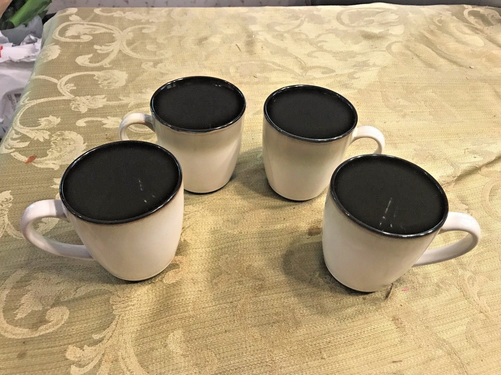 Sango Nova Black Dinnerware Set of 4 Coffee Cups 4932 | eBay Sango Nova Black Dinnerware Set of 4 Coffee Cups 4932 | eBay