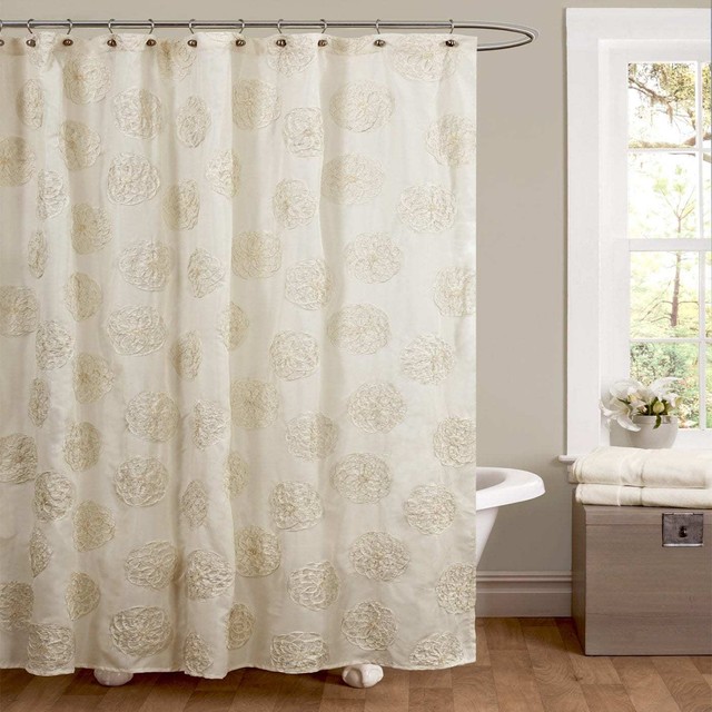 Lush Decor Samantha Shower Curtain Ivory Content Fabric C04111q12 Lush Decor Samantha Shower Curtain C04111q12 Ivory French Country 100 Polyester