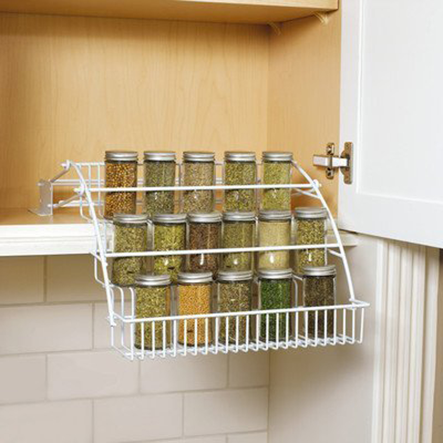 Interior Rubbermaid Kitchen Cabinet Organizers rubbermaid in cabinet pull down kitchen spice rack storage picture 1 of 6